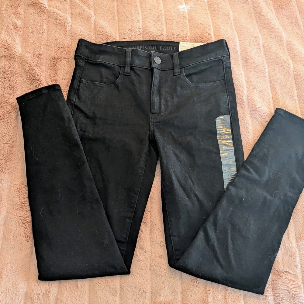 American Eagle Outfitters Next Level Stretch Black Jeggings/Jeans